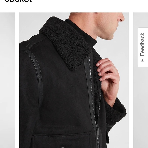 Express NWT Sherpa lined aviator jacket - Picture 4 of 9